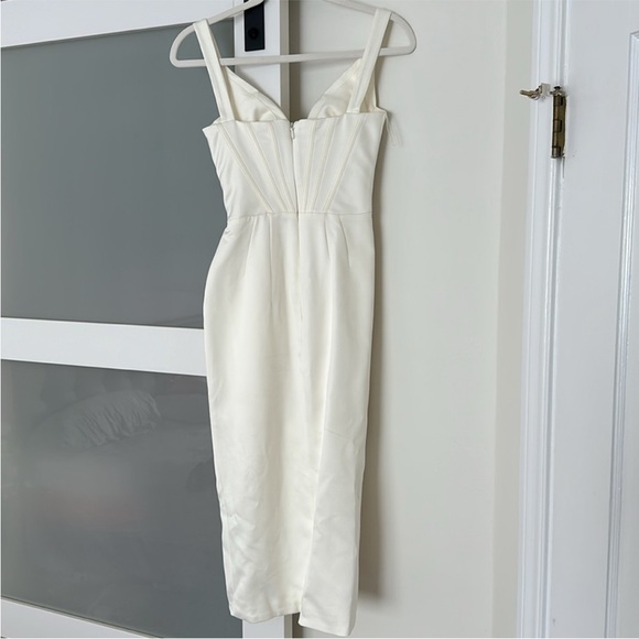 House of CB white satin corset dress XS new w tags - Picture 9 of 9